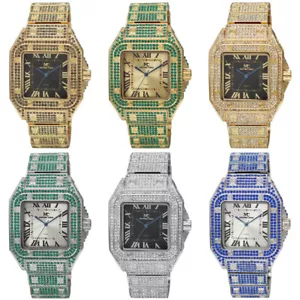 Reloj Pulsera 54mm Montres Carlo Para Hombre Hip Hop Rapero Lujo 1.4k Piedras Clubbing - Imagen 1 de 31