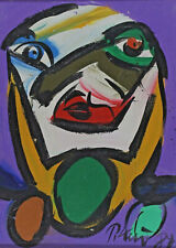 Clearance Sale to Collect Painting Face Expressive Peter Robert Wedge Dated 81