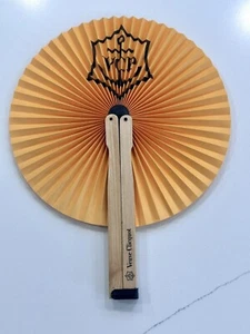 Authentic Veuve Clicquot Wood & Paper Fan NEVER USED! - Picture 1 of 4