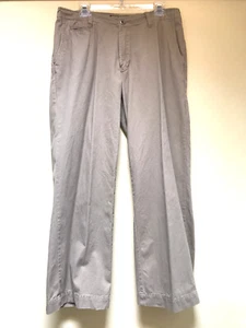 Mens Vintage Chinos Cotton Pants Waist Flat Front Pants 32x30 Beige Khaki Tan - Picture 1 of 7