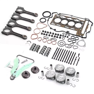 N13 N18 1.6L Engine Pistons Gasket Kit w/ Conrods & Timing Kit For Mini Copper - Picture 1 of 7