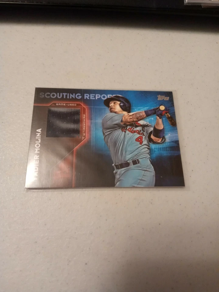2016 Topps Scouting Reports Game Used Jersey Yadier Molina CARDINALS - Image 1 of 1