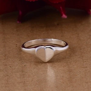 Eternal Heart Sterling Silver Ring Timeless Love Heart Ring For Couple Gifts - Picture 1 of 14
