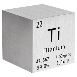 1 Inch Titanium Cube Metal Element High Density Block Pure Periodic Element - Picture 1 of 5