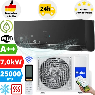 Haier Flexis Plus Black Matt Klimaanlage 25000BTU Klimagerät Klima WLAN 7,0kW - Bild 1 von 4