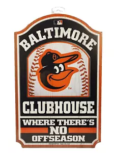 Insegna Legno Baltimore Orioles ClubHouse Licenza Ufficiale 11 X 17 Nuova Sigillata - Foto 1 di 3