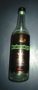 Empty Vintage Moskovskaya Cristall Russian Vodka Bottle German Label Rare - Picture 1 of 12