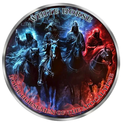 "White Horse" a. d. S.  "Four Horsemen of the Apocal.”  1oz Silberm. Kanada 2023 - Bild 1 von 3