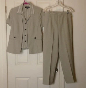 2 PC SUIT Perceptions New York Womens OUTFIT SUIT~JACKET/PANTS Sz 12p - Picture 1 of 2