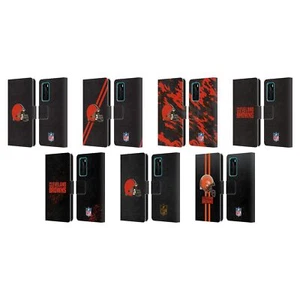 FUNDA OFICIAL DE LIBRO DE CUERO CON LOGOTIPO DE CLEVELAND BROWNS DE LA NFL PARA TELÉFONOS HUAWEI - Imagen 1 de 11
