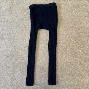 Mini Boden girls navy blue footless cable tights 8-9y - Picture 1 of 6