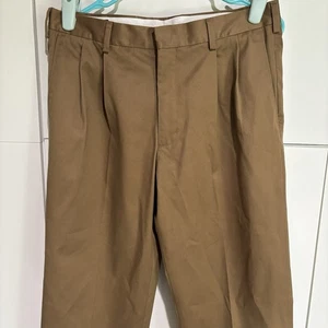 Lands End Pants Mens 32x31 Khaki Tan Chino Casual Business Workwear Slacks  - Picture 1 of 8