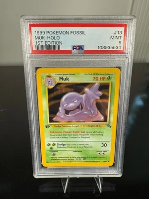 Muk 13/62 Fossil Holo (1st ed.) [PSA 9] - Image 1 of 2