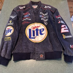 Vtg Miller Lite NASCAR Winston Cup Rusty Wallace XL Jacket Chase Authentics  - Picture 1 of 5