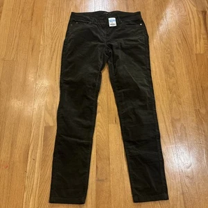 J McLaughlin Pants Watson Velvet Green Slim Tapered Soft Holiday Fall 4 - Picture 1 of 5