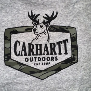 Carhartt Boys Camo Deer Pocket Tee Shirt Gray NEW - Picture 1 of 3