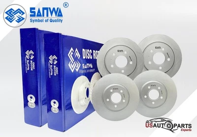 FRONT AND REAR BRAKE ROTOR SET GEOMET COATED FOR FORD ESCAPE 2013-2018 — 第 1/4 张图片