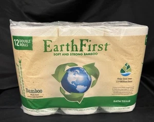 Telo Bagno Bambù 12 Rotoli Doppi - Earth First NUOVO ECOLOGICO - Foto 1 di 4