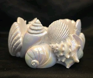 Bath & Body Works Iridescent Seashell 3 Wick Candle Holder - Picture 1 of 12