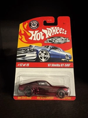 HOT WHEELS MODERN CLASSICS #12/15 '67 SHELBY GT-500 RED (hanger) - Image 1 of 2