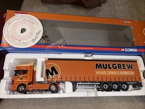 Corgi 1/50 Scania R Topline Curtainside Trailer by Mulgrew Haulage - Picture 1 of 5