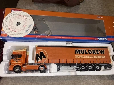 Corgi 1/50 Scania R Topline Curtainside Trailer by Mulgrew Haulage Cc12926 - Image 1 of 4
