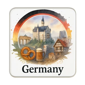 Imán de nevera Alemania: lindo regalo de recuerdo de viaje hecho a mano - Imagen 1 de 5
