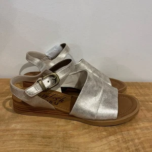 Blowfish NUEVO SIN ETIQUETAS Mujer Marrón y Plata Metalizado Ardice Sandalia Nube Zapatos Talla 8.5 - Imagen 1 de 8