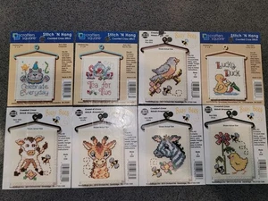 LOTE DE 8 GRÁFICOS CRAFTERS CUADRADOS CONTADOS PUNTO DE CRUZ SOLAMENTE Animales País - Imagen 1 de 3