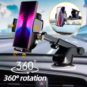 360° Universal Car Mount Holder Stand Windshield Dashboard For Mobile Phone GPS - Picture 1 of 12