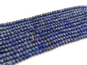 Natural Lapis Lazuli Faceted Rondelle Beads 7-9 mm Loose Gemstone Jewelry Making - Picture 1 of 5