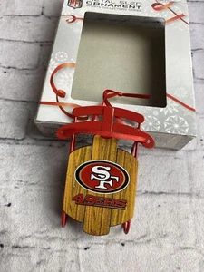 Christmas Ornament  San Francisco 49ers Metal Sled NFL (H18) - Foto 1 di 8