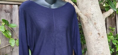 Max Studio Mujer Azul Marino Manga Larga Tejido Suéter Top S Nuevo Con Etiquetas Camisa de Carrera Foto 1 de 4