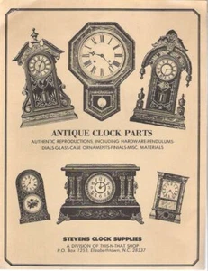 Stevens Clock Supplies / ANTIQUE CLOCK PARTS AUTHENTIC REPRODUCTIONS INCLUDING - Imagen 1 de 1