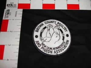 Brown County Poultry Minnesota Vintage patch Chickens and Pigeons - Picture 1 of 3