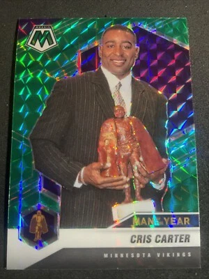 2021 Mosaic Football Green Mosaic Prizm #277 - Cris Carter - Minnesota Vikings - Image 1 of 4