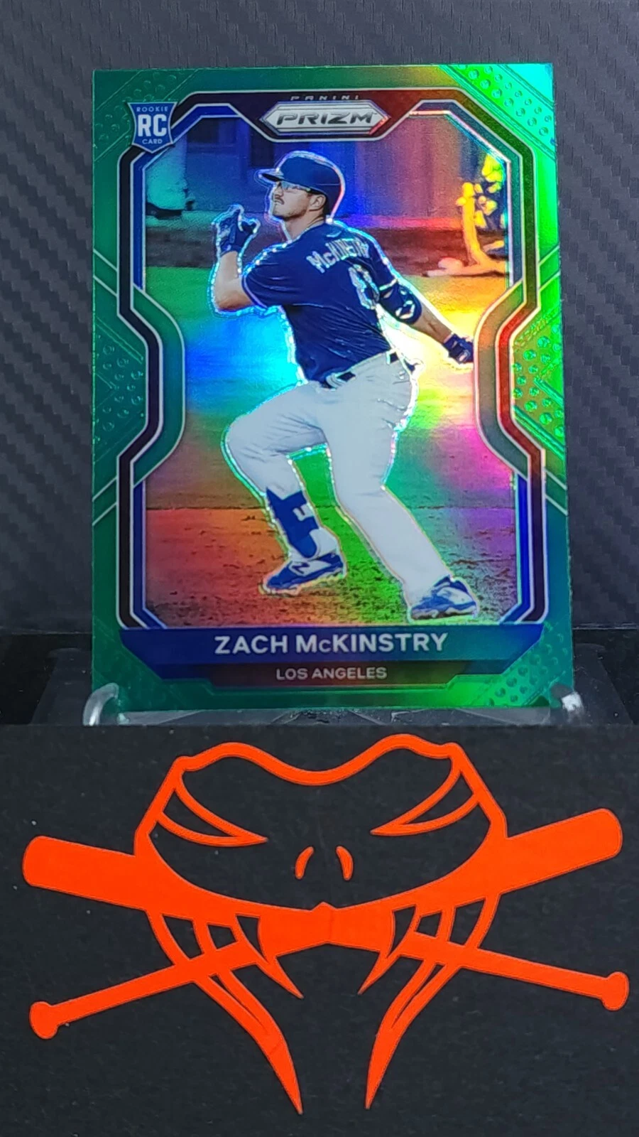Zach McKinstry 2021 Panini Prizm GREEN ROOKIE #92 Los Angeles Dodgers RC SP