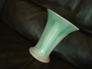 sylvac art deco drip glaze collon vase no 2 large pink green vgc vintage - Picture 1 of 10