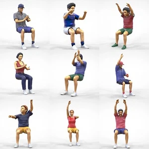 Zuschauer sitzend Figuren Set 1:50 (3,7cm) unbemalt, 1/50 Diorama (10 Figuren) - Bild 1 von 14