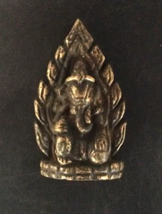GANESH DIEU Talisman amulette en bronze figurine Thaïlande Asie T113 - Picture 1 of 6