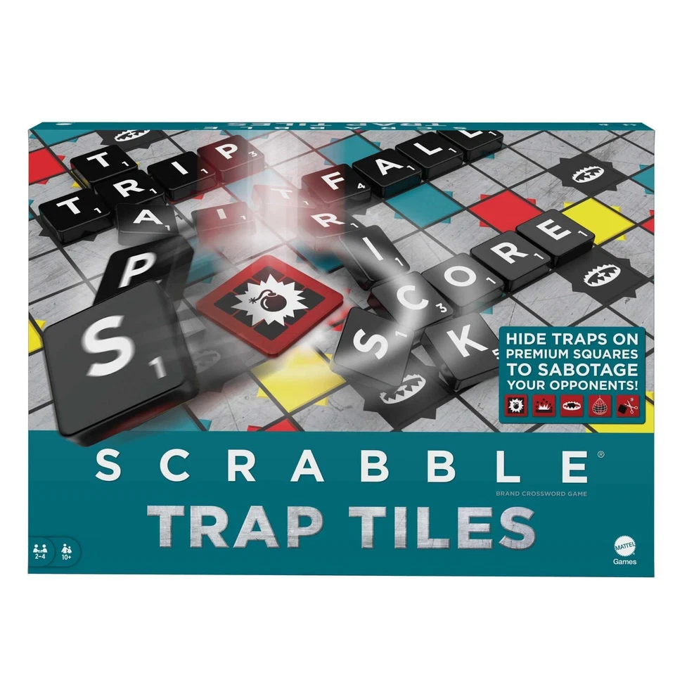 Azulejos Scrabble Trap Nuevo Juego de Mesa Familiar Mattel Edades 10+ | Totalmente Nuevo Foto 1 de 1