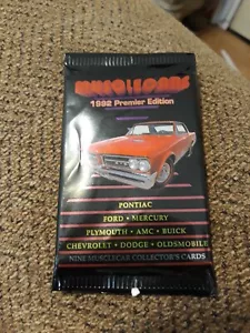 9 musule cars collectors 1992 premier edition sealed pack trading cards mn - Picture 1 of 1