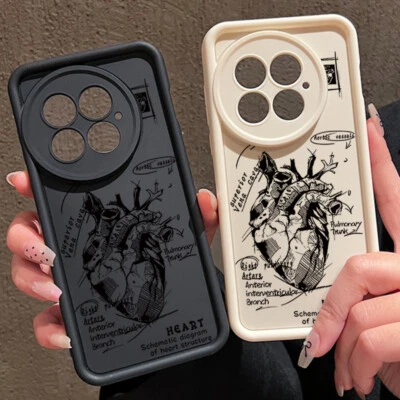 For OnePlus 13 12 13T 13R 12R Ace 5 3 Heart Silicone Shockproof Phone Case Cover - Image 1 of 4