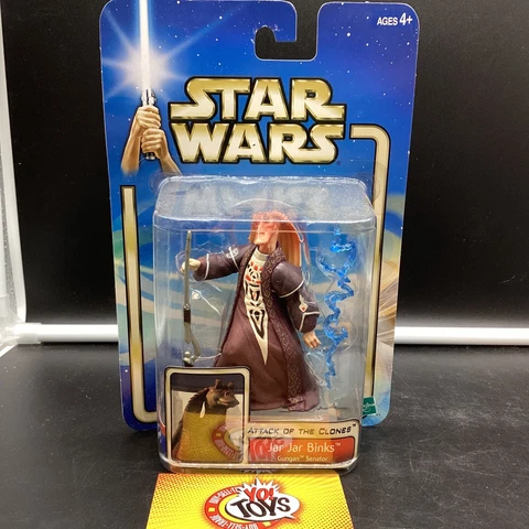 Star Wars Attack Of The Clones Jar Jar Binks Action Figure NEW Cover