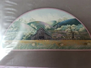 KATHY LANGDON 1991 LAVENDER FARM BARN LANDSCAPE PAINTING PATTERN - Picture 1 of 4