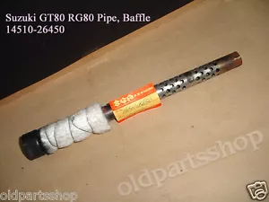 Suzuki GT80 Exhaust Silencer NOS ZR50 EXHAUST PIPE Muffler Baffler 14510-26450 - Imagen 1 de 10