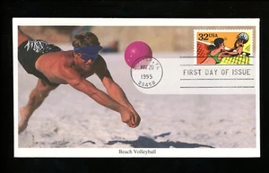 US FDC #2961//2965 / 2961 Mystic 1995 FL Recreational Sports Beach Volleyball - Picture 1 of 2
