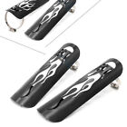 2x 9" Flame Exhaust Pipe Heat Shield Heel Guard Cover Fit Harley Kawasaki Black