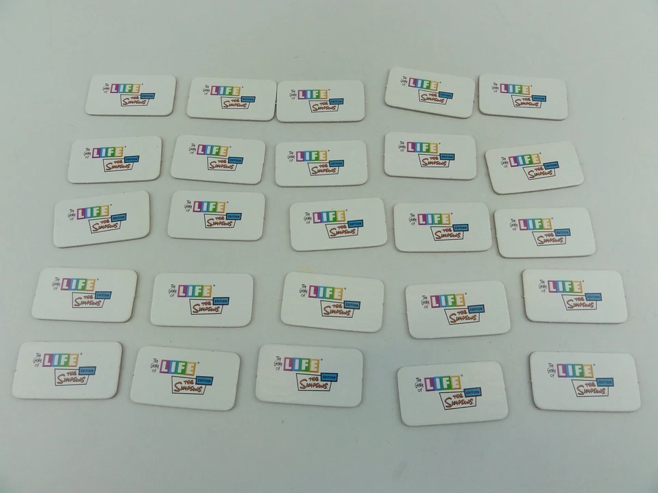 Game of Life The Simpsons 2004 Milton Bradley #41648 Replacement 25 LIFE TILES - Image 1 of 2