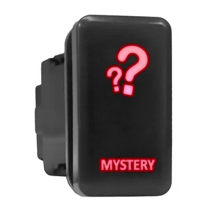MYSTERY - Red Backlit Tall Push In Switch 1.54"x 0.83" (Fit: Toyota) - Picture 1 of 6